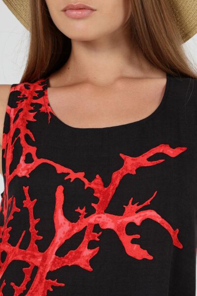 Likapa Yazlık Askılı Viskon Elbise 2691 SİYAH - 3XL