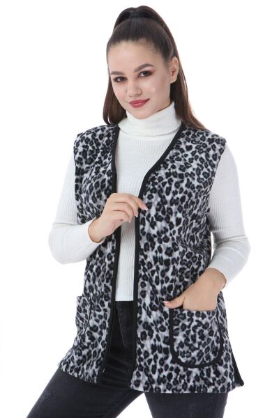 Likapa Polar Yelek S - Gri Leopar
