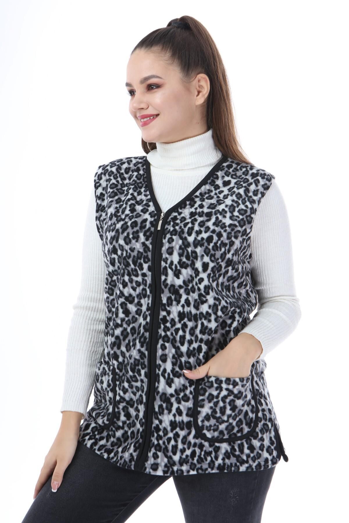 Likapa Polar Yelek L - Gri Leopar