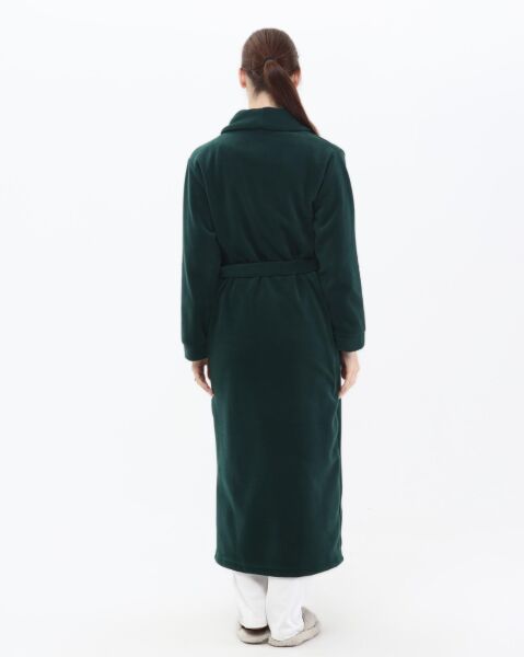 Likapa Uzun Şal Yaka Polar Sabahlık 226 2XL - Koyu Yeşil