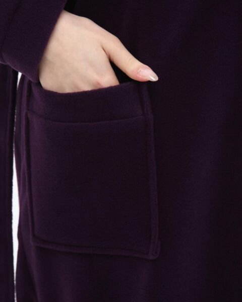 Likapa Uzun Şal Yaka Polar Sabahlık 226 XL - Mor