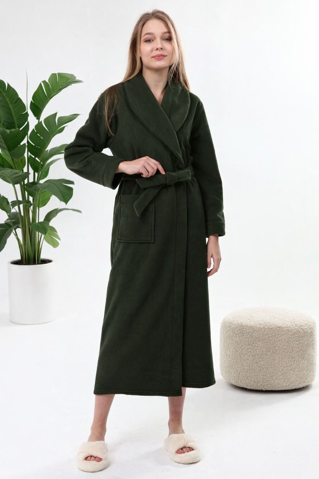 Likapa Uzun Şal Yaka Polar Sabahlık 226 2XL