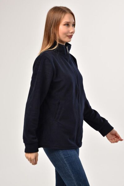 Likapa Fermuarlı Cepli Polar Mont LACİVERT - XL