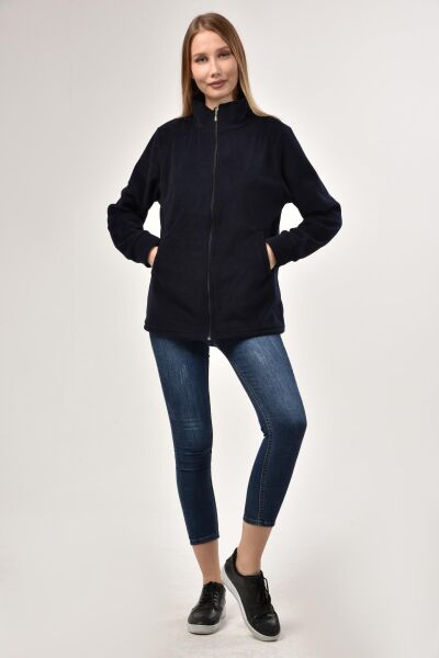 Likapa Fermuarlı Cepli Polar Mont LACİVERT - 2XL