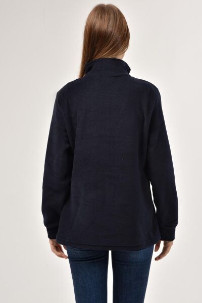 Likapa Fermuarlı Cepli Polar Mont LACİVERT - 2XL