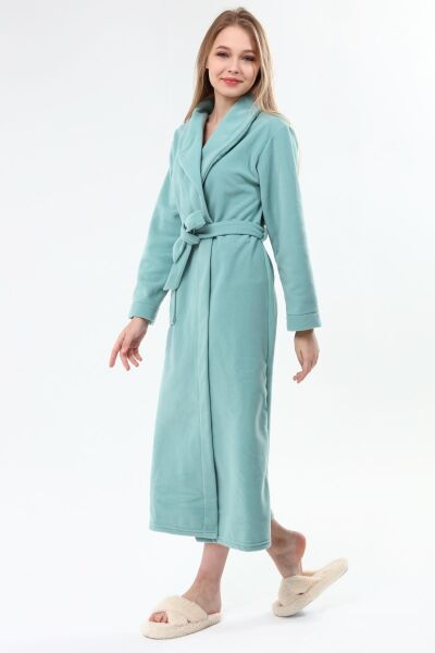 Likapa Uzun Şal Yaka Polar Sabahlık 226 Düz MİNT - 2XL