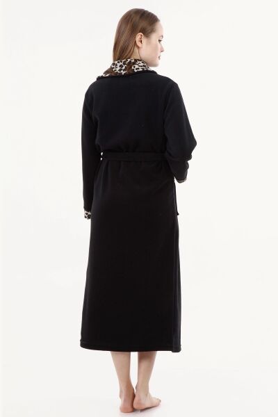 Likapa Uzun Şal Yaka Polar Sabahlık 226 SİYAH - 2XL