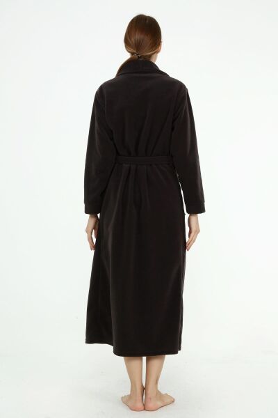 Likapa Uzun Şal Yaka Polar Sabahlık 226 Antrasit - XL