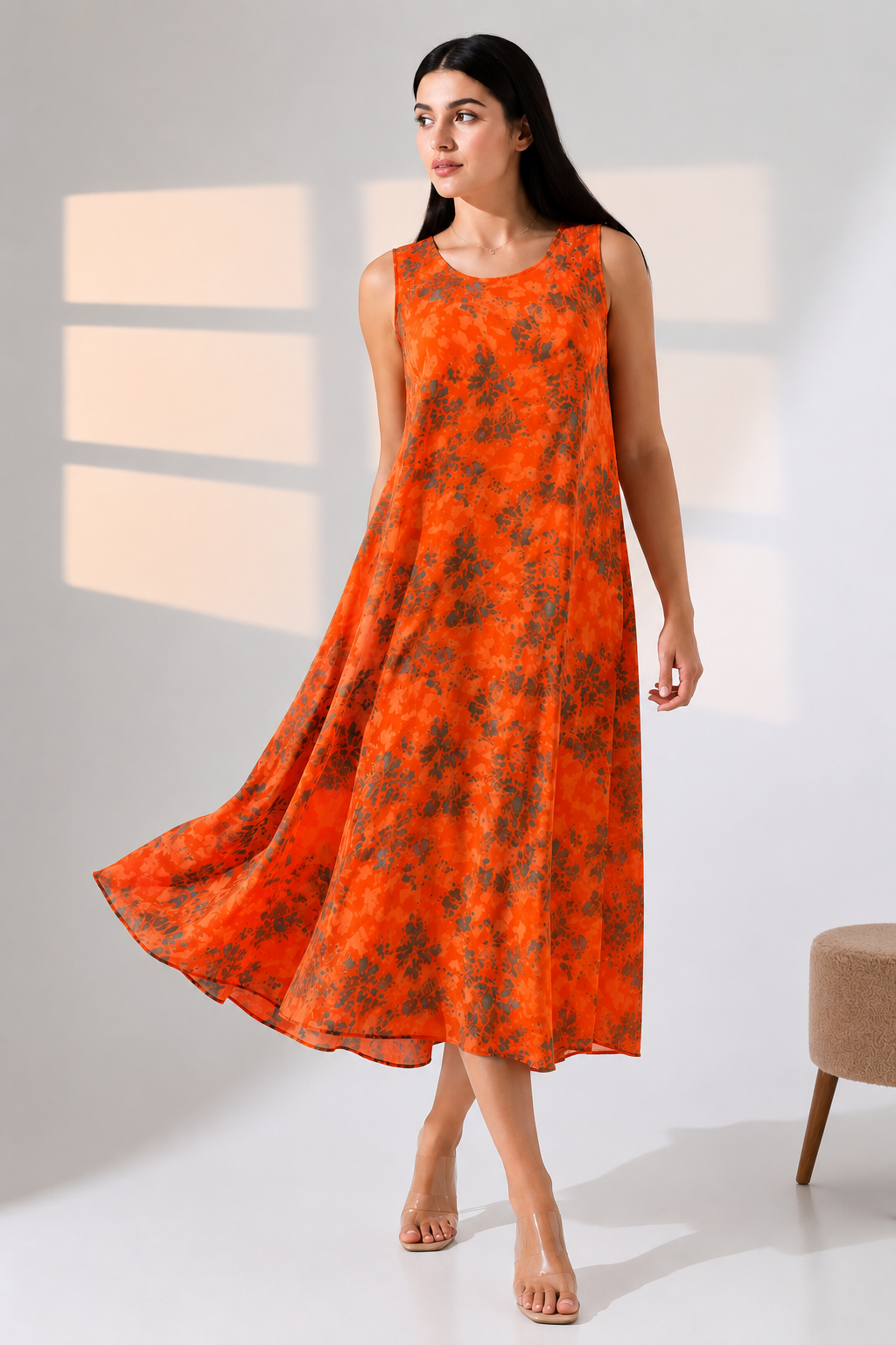 Likapa Yazlık Askılı Viskon Elbise 2691 3XL