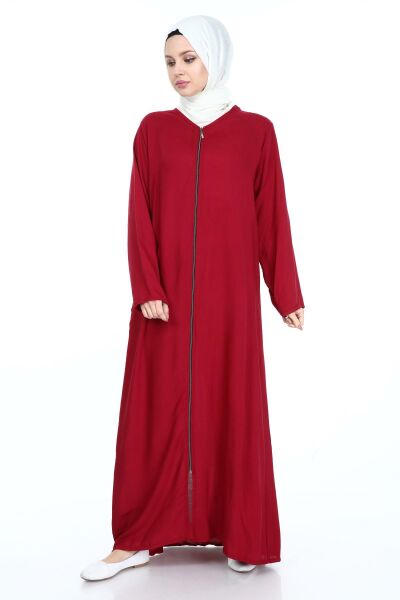 Tek Cepli Fermuarlı Viskon Namaz Elbisesi