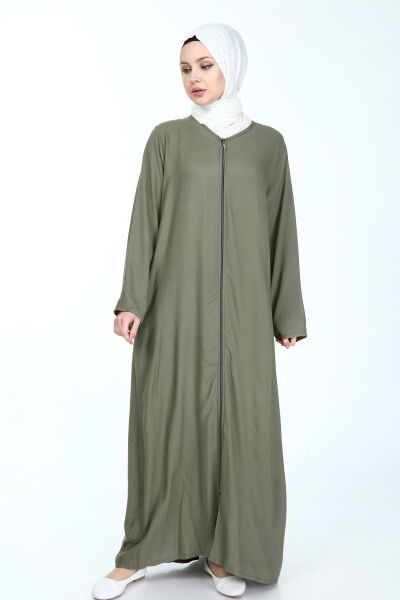 Tek Cepli Fermuarlı Viskon Namaz Elbisesi 3
