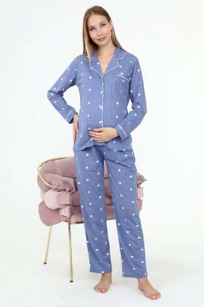 Mavi Lacivert Çizgili