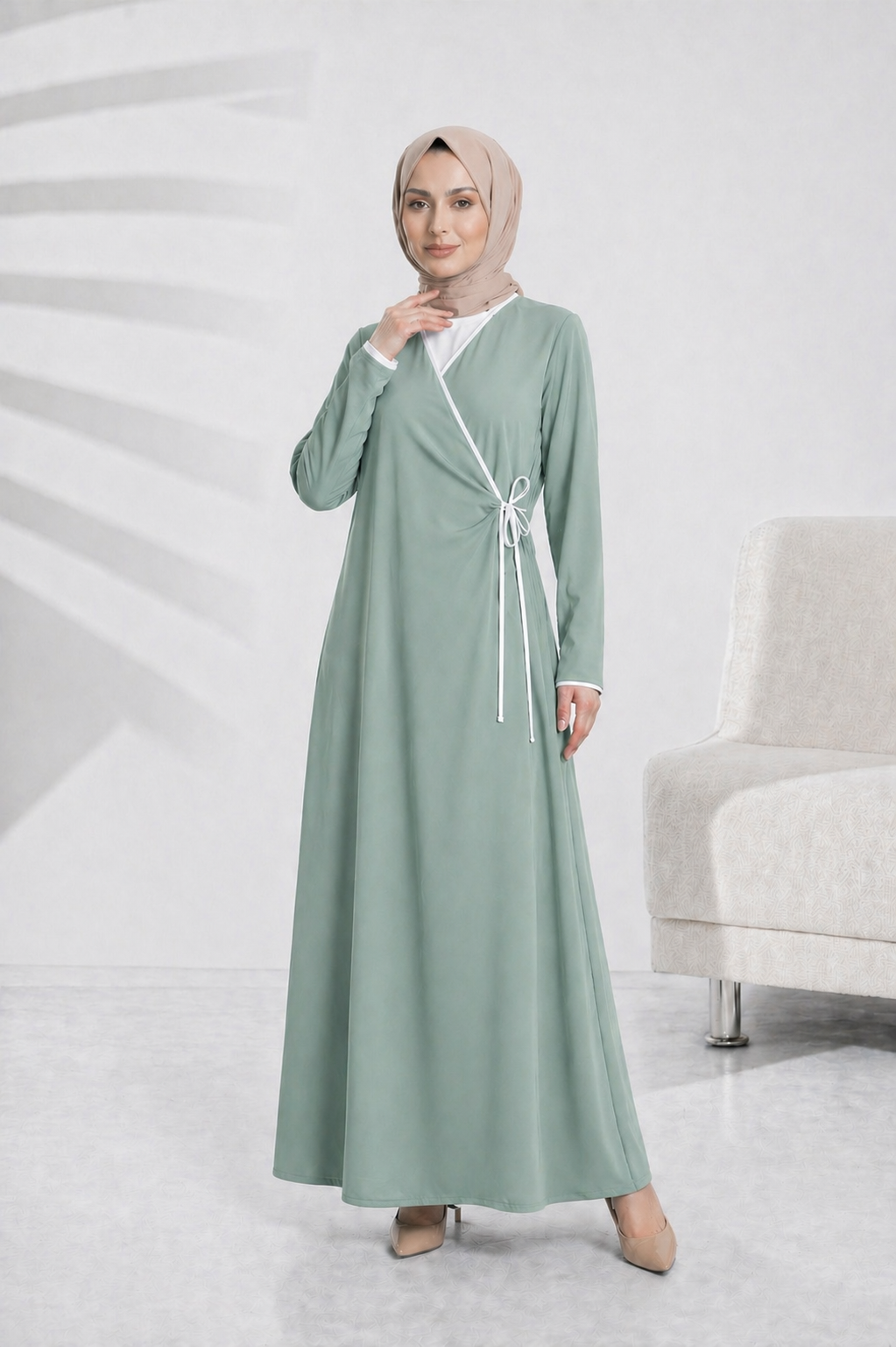 2001-01 Likapa Viskon Namaz Elbisesi Mint - 3