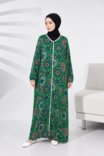 Tek Cepli Fermuarlı Viskon Namaz Elbisesi 4