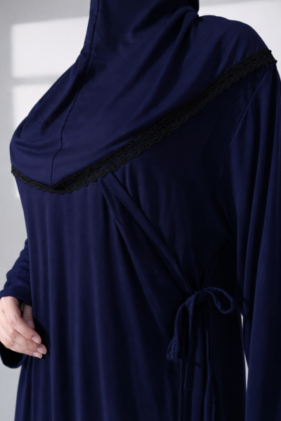 LİKAPASHOP Likralı Viskon Başörtülü Namaz Elbisesi 1874