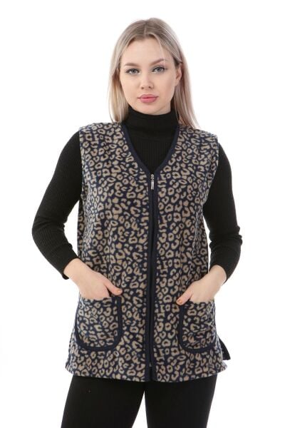 Likapa Polar Yelek XL - Siyah Leopar