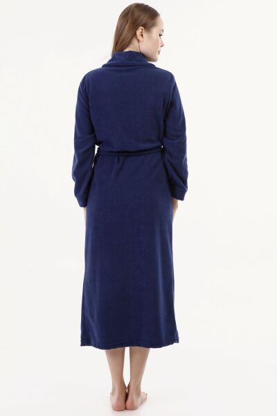 Likapa Uzun Şal Yaka Polar Sabahlık 226 LACİVERT - XL