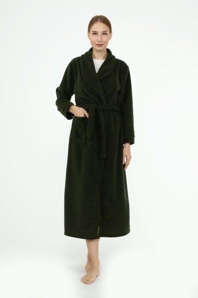 Likapa Uzun Şal Yaka Polar Sabahlık 226 HAKİ - XL