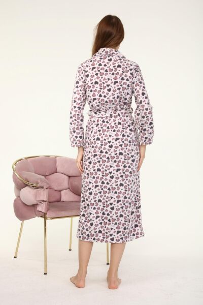 Likapa Uzun Şal Yaka Polar Sabahlık 226 SOMON KALPLİ - L