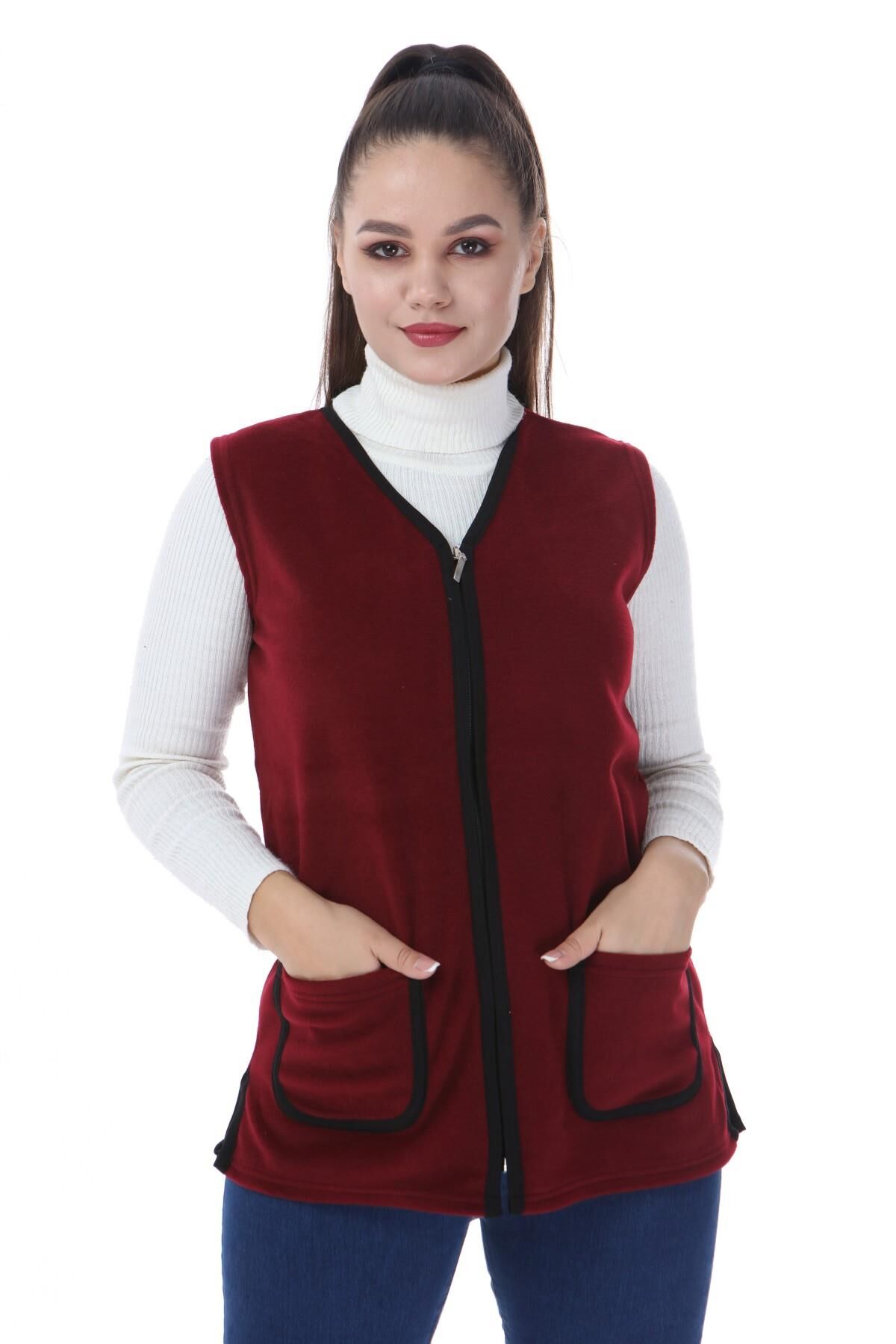 Likapa Polar Yelek Bordo - 4XL