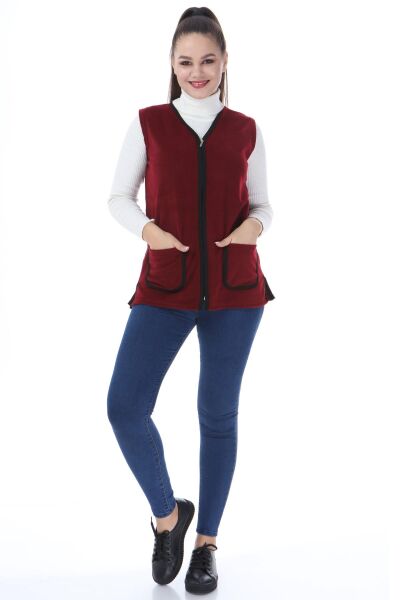 Likapa Polar Yelek Bordo - 4XL