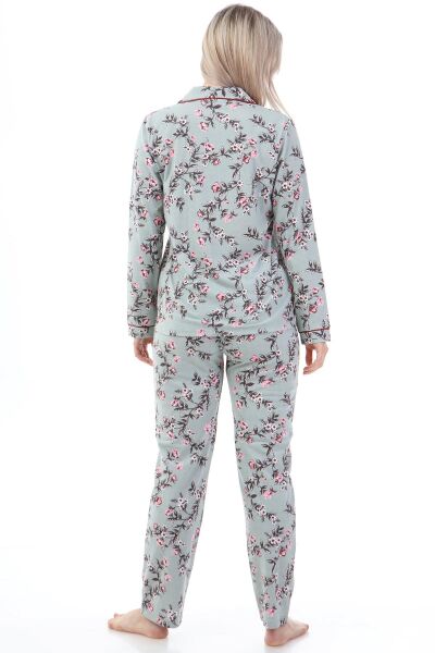 LikapaShop Penye Uzun Kol Pijama Takımı 001352-04 Mint - 2XL