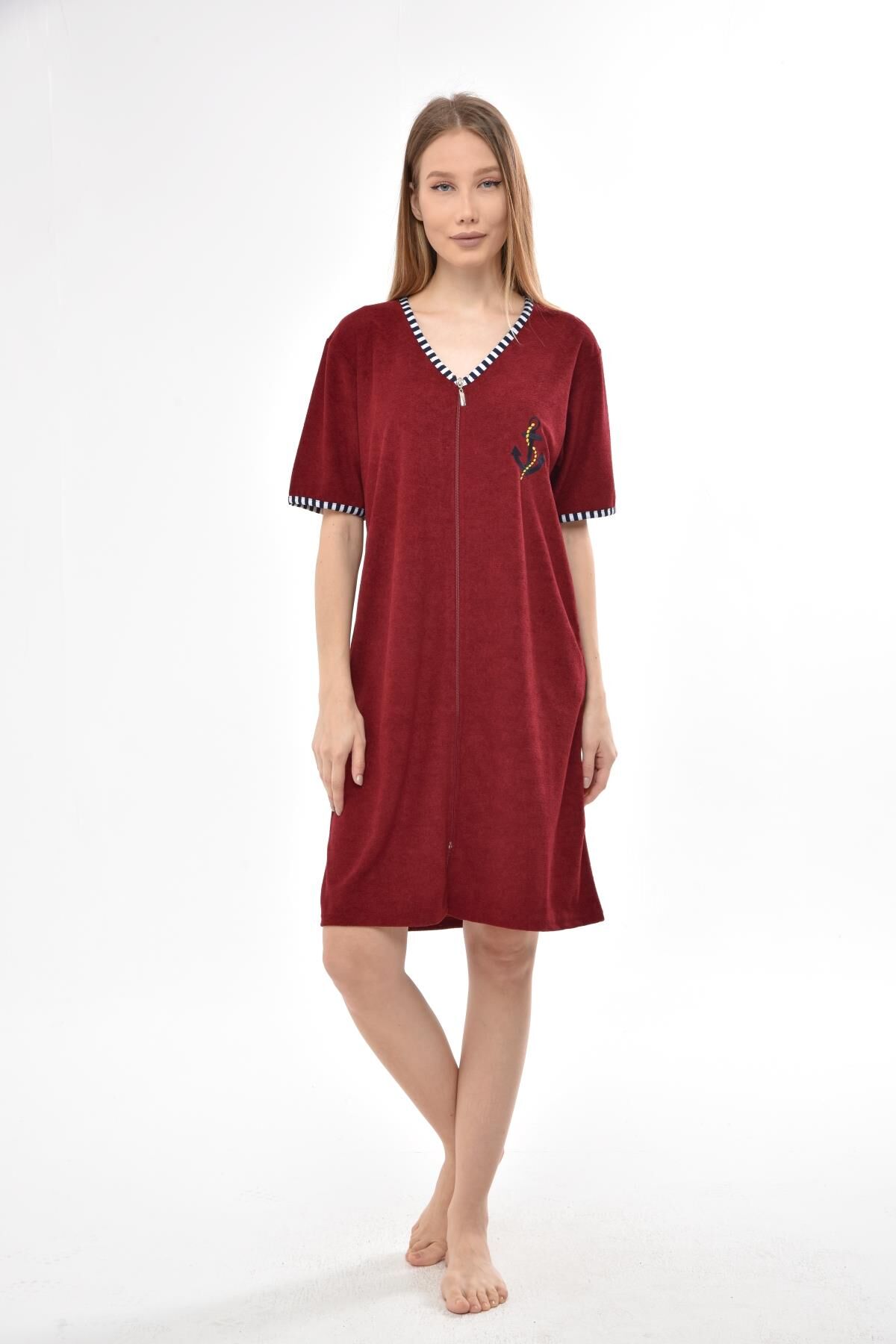 3104 Likapa Fermuarlı Havlu Elbise