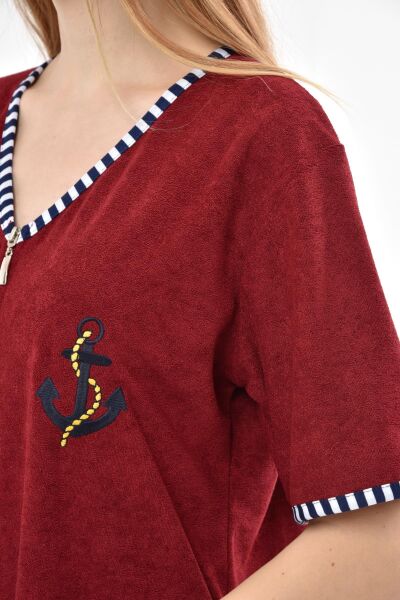 3104 Likapa Fermuarlı Havlu Elbise