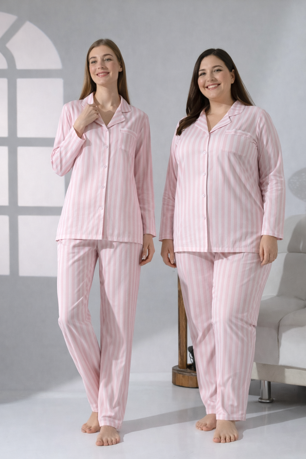 LikapaShop Penye Uzun Kol Pijama Takımı 001352-04 L