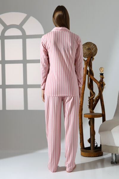 LikapaShop Penye Uzun Kol Pijama Takımı 001352-04 3XL