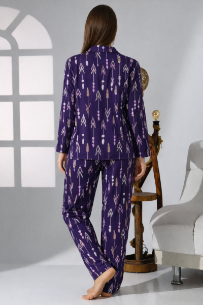 LikapaShop Penye Uzun Kol Pijama Takımı 001352-04 2XL