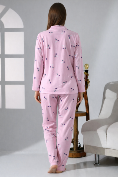 LikapaShop Penye Uzun Kol Pijama Takımı 001352-04 M