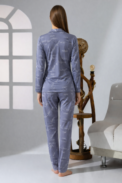 LikapaShop Penye Uzun Kol Pijama Takımı 001352-04 3XL