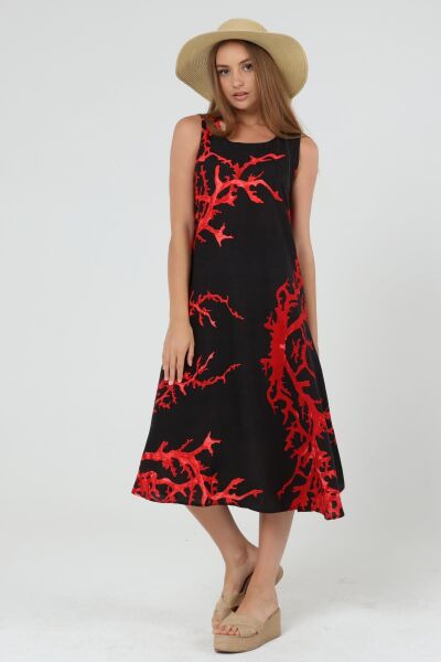 Likapa Yazlık Askılı Viskon Elbise 2691 SİYAH - L