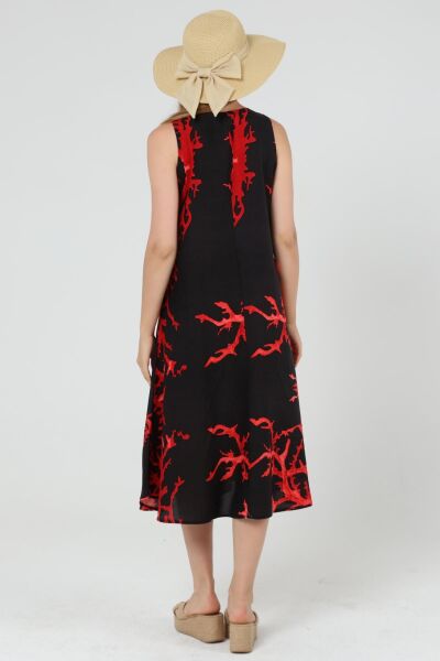 Likapa Yazlık Askılı Viskon Elbise 2691 SİYAH - 2XL