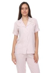 Pembe Ekru Çizgili