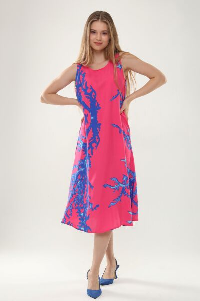 Likapa Yazlık Askılı Viskon Elbise 2691 Pembe - M