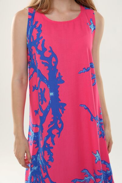 Likapa Yazlık Askılı Viskon Elbise 2691 Pembe - L