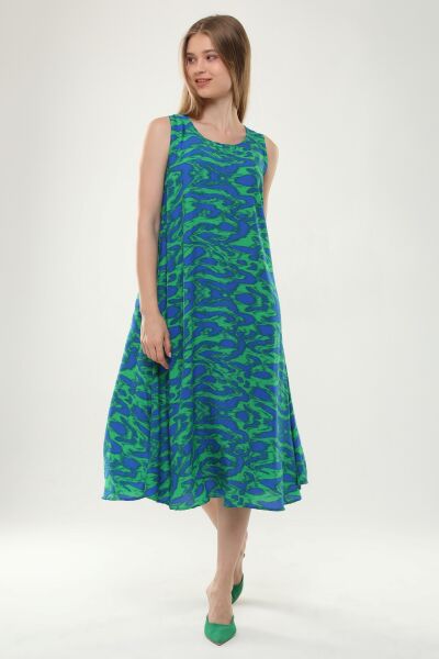 YEŞİL MAVİ EBRULİ